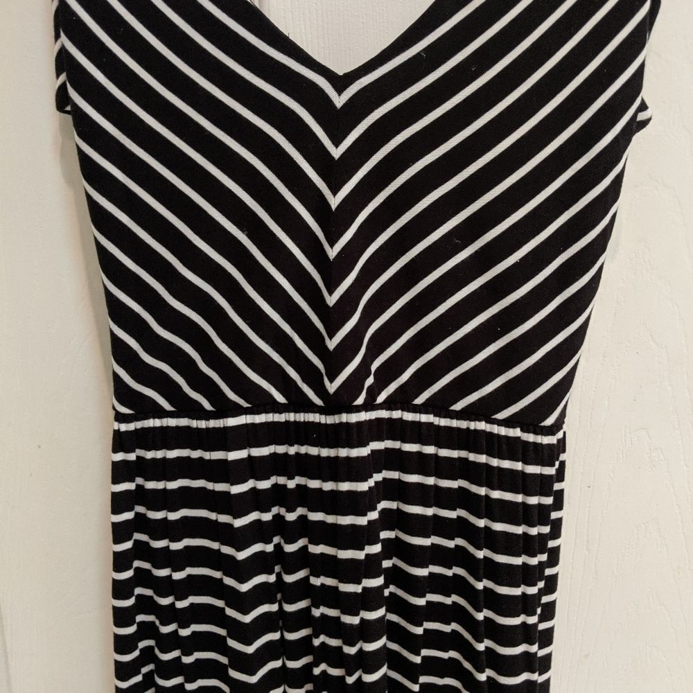 Ann Taylor Loft Striped V-Neck Midi Dress Size XS - Picture 4 of 8